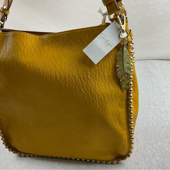 JESSICA SIMPSON CAMILE WOMEN’S BIG SHOULDER BAG COLOR: DANDELION WITH GOLD - Picture 2 of 16